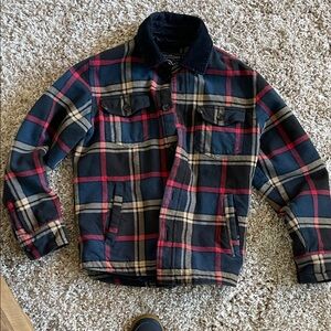 American Eagle Outfitters Red and Blue Plaid Jacket